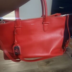 Ralph Lauren Vibrant Red Tote Bag
